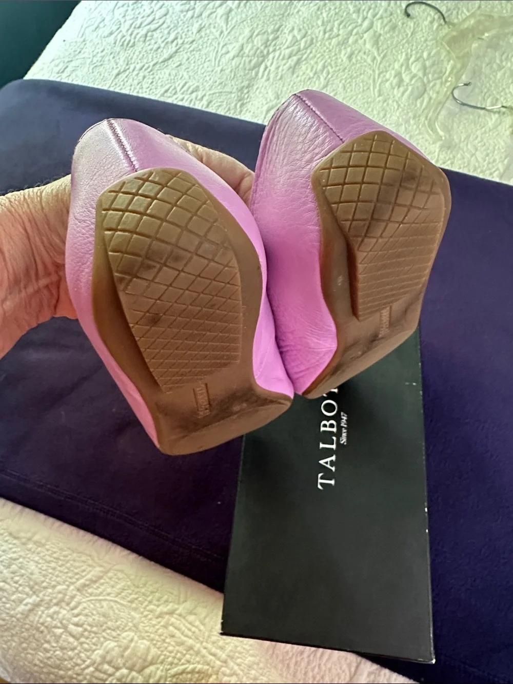 Talbots Violet Chain-Trim Slip-On Loafers Sz 9M - Picture 4 of 5